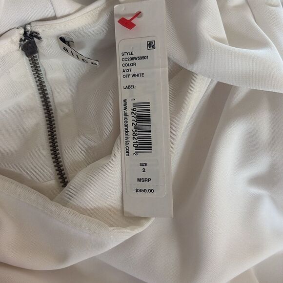Alice + Olivia Halter Maxi Dress size 2 NWT $350 Off White - Picture 4 of 4